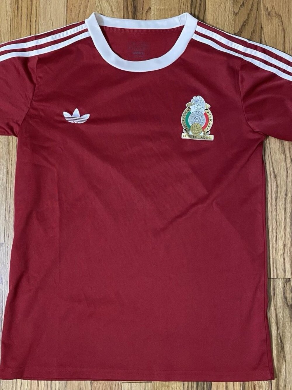 adidas Mexico National Team Soccer Jersey Shirt Red/White Size M